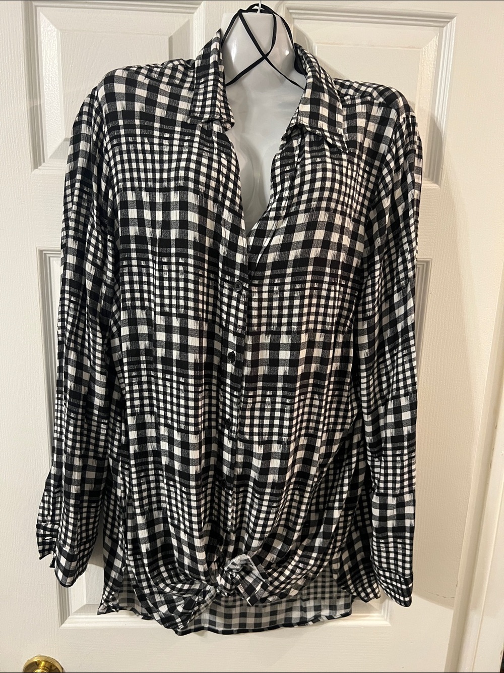 Love & Legend Black and White Plaid Shirt
